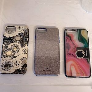 I phone 8 + phone covers x 3 / 2 Kate Spade